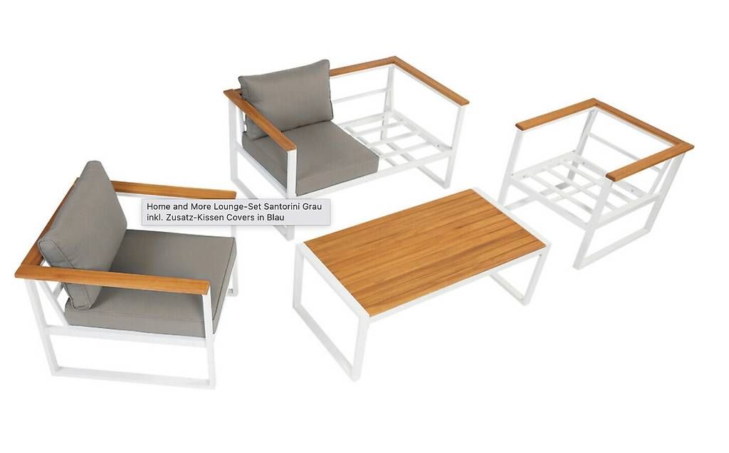 Divani: Gartenlounge Santorini Lounge-Set grau – Usato da Pfäffikon ZH venduto da Cro 2