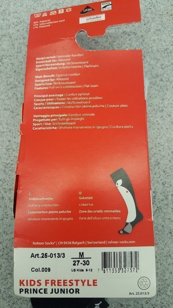 Rohner Calze per bambini: Rohner Ski Snowboard Socken 23-26 8487 – Nuovo e nell'imballaggio originale da Adliswil venduto da isabela77 1