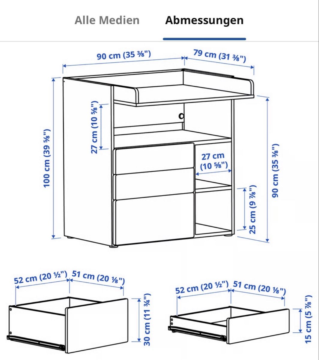Ikea Wickeltisch & Zubehör: Wickelkommode Ikea Smarstad – Gebraucht aus Zürich von CorinaIngrid 1