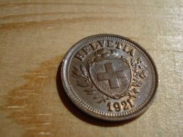 (D1) Départ 1 CHF 1 Rappen 1921 UNZ