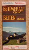 vintage Prospekt Bettmeralp Wallis 1950er jahren. top Zustan