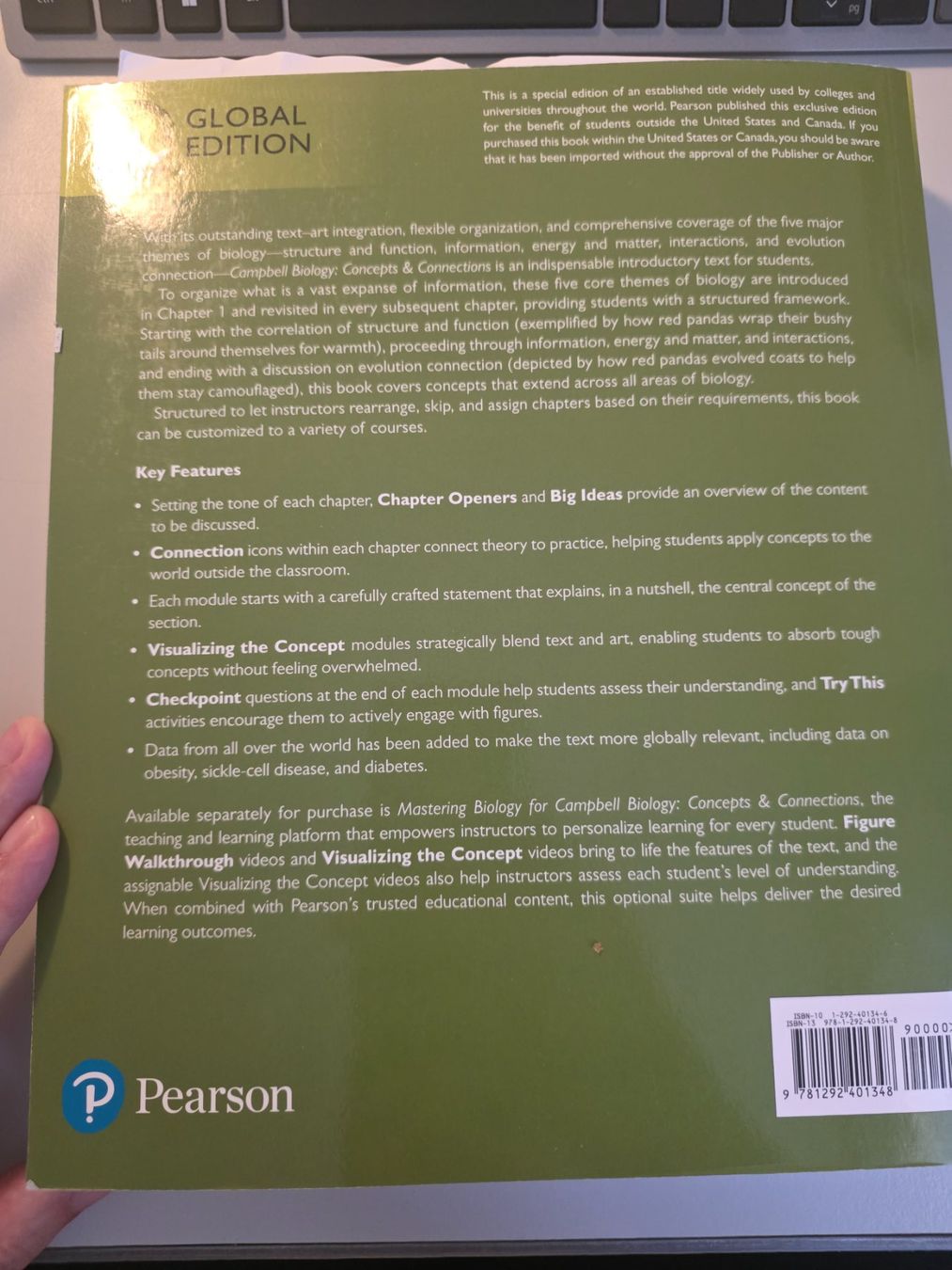 Libri: Campbell Biology - Concepts & Connections NEU – Nuovo (secondo la descrizione) da Zürich venduto da Rakunyo 1