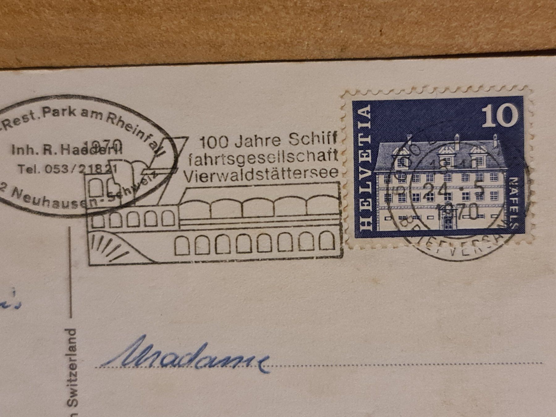 Ansichtskarten: Ansichtskarte Rheinfall 1970 – Gebraucht aus Dintikon von Vexi 1