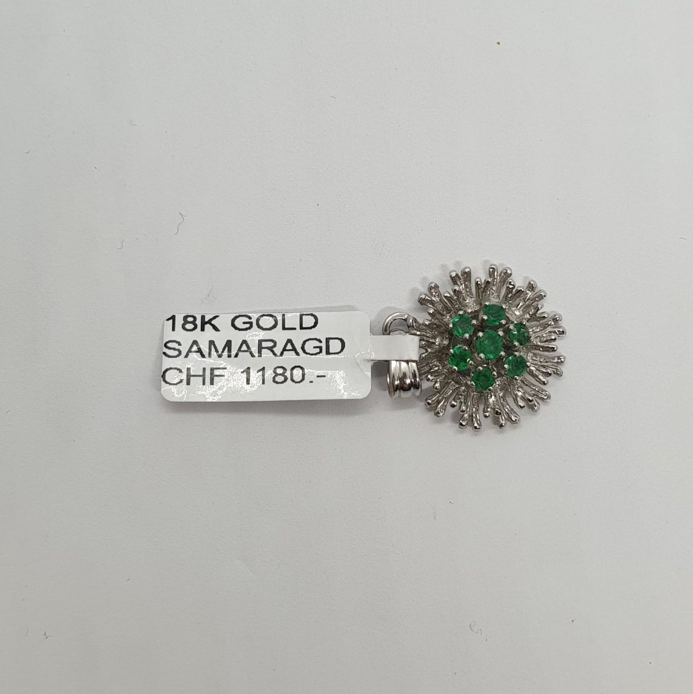 Ciondoli: Echt 18K Gold - Smaragd Anhänger – Usato da Luzern venduto da Goldhaus-Luzern 2