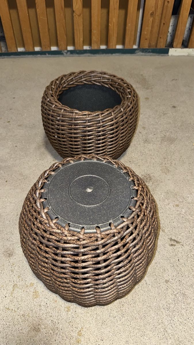 Vasi per fiori: Rattan Planter Pots (2) – Nuovo (secondo la descrizione) da Unterentfelden venduto da che_9xcp 5