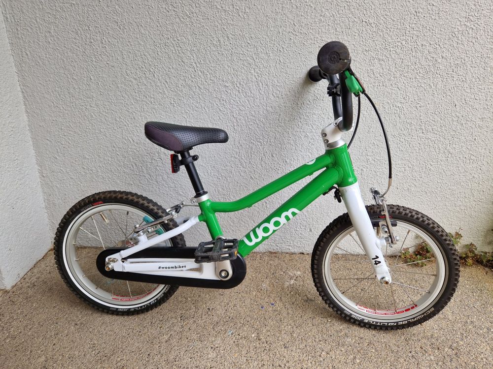 Woom 2 Kinderfahrrad, 14 Zoll, Grün