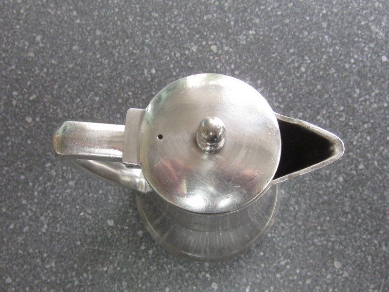 Berndorf Caraffe: Versilbertes Rahmkrüglein, Dössegger St. Gallen, 15 cl – Usato da Bischofszell venduto da Pfau0 4