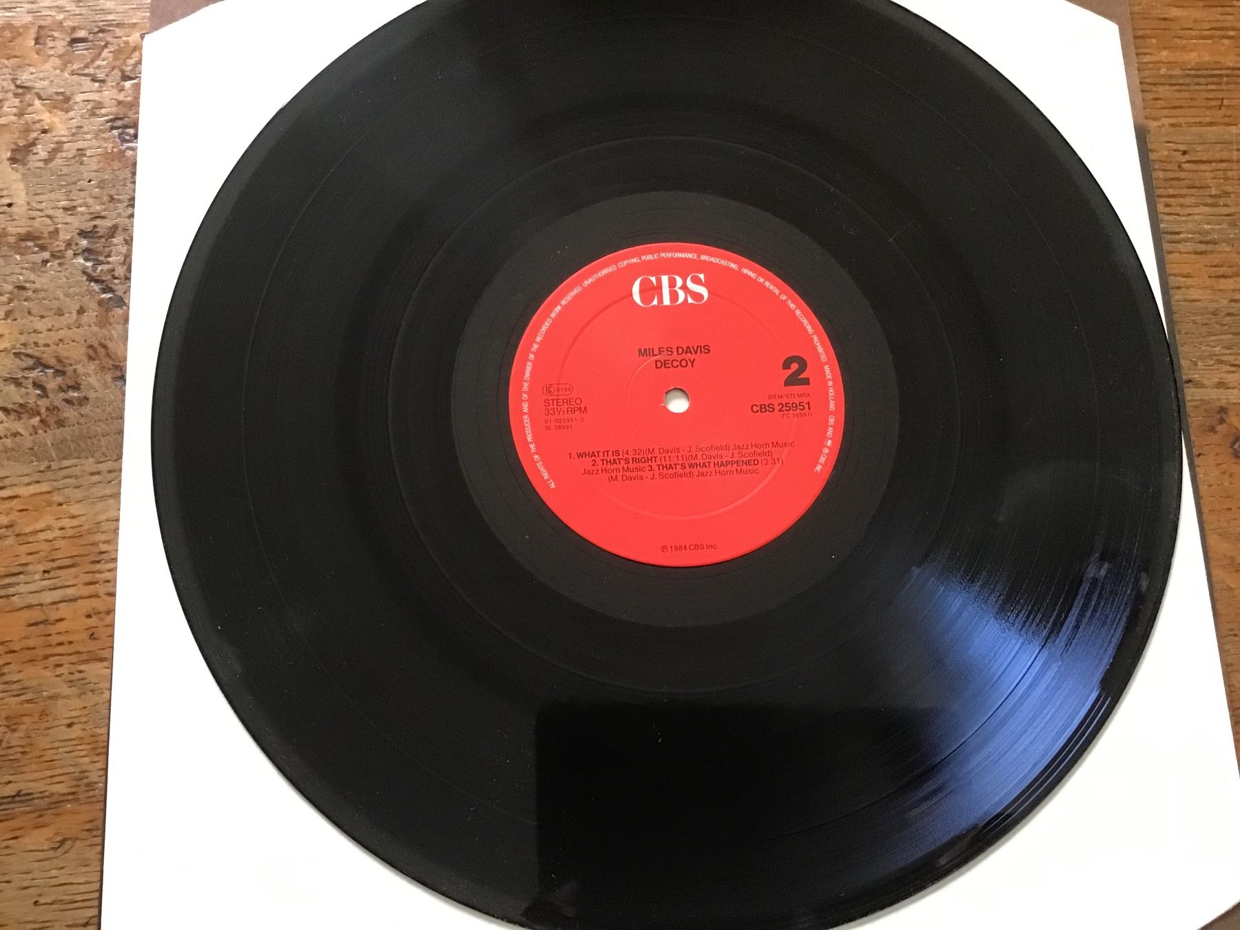 Dischi in vinile: LP Miles Davis « Decoy » – Usato da Fully venduto da Ruby97 4