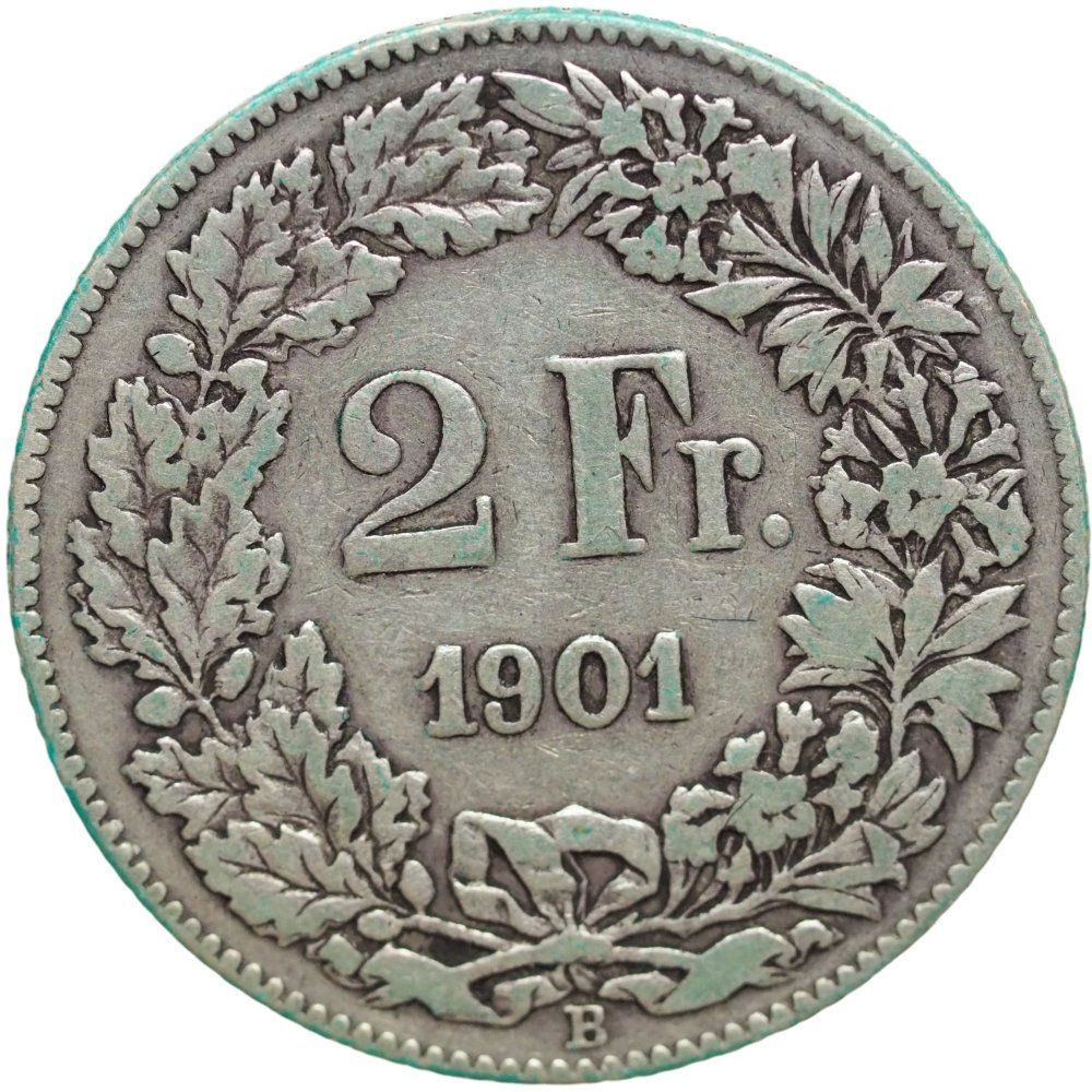 Tutti le monete: Schweiz 2 Franken 1901 – Usato da Liestal venduto da fibonaccis 1