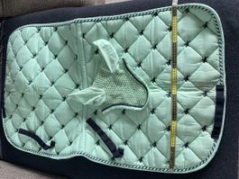 Couverture de selle d’équitation + cache oreilles concours