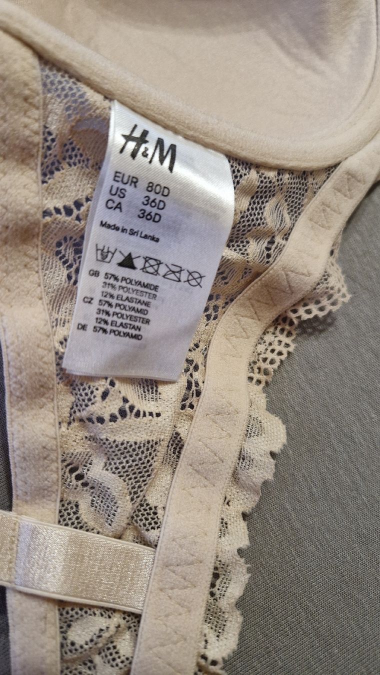 H&M Altra biancheria intima: BH H&M mit Spitze, beige, Grösse 80D  – Nuovo (secondo la descrizione) da Oberengstringen venduto da Sheera7 3