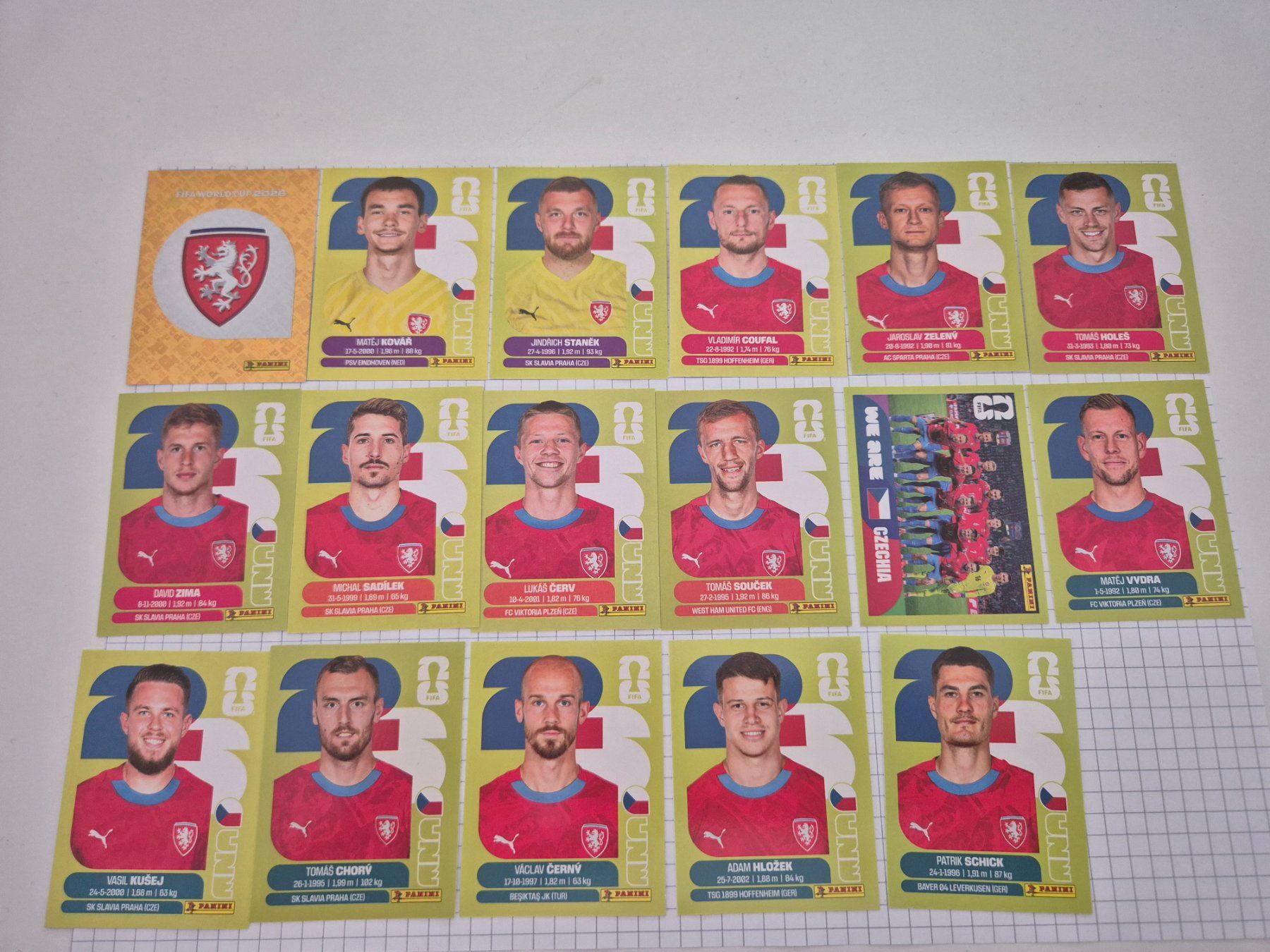 Panini Carte collezionabili: WM Panini Sticker 2026 Team Tschechien – Usato da Uster venduto da Ausmister12