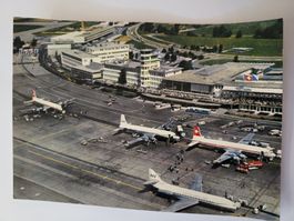 Ansichtskarte Flughafen Zuerich 1964  Rmu