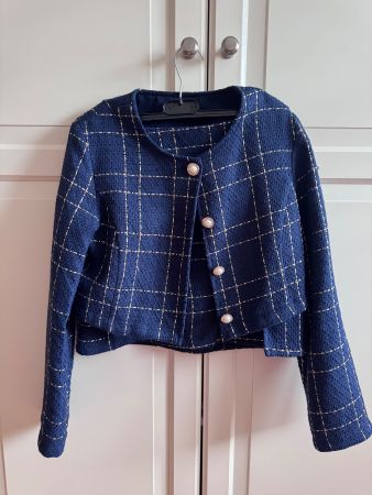 VESTE ET JUPE BLEU FONCÉ, XS SHEIN