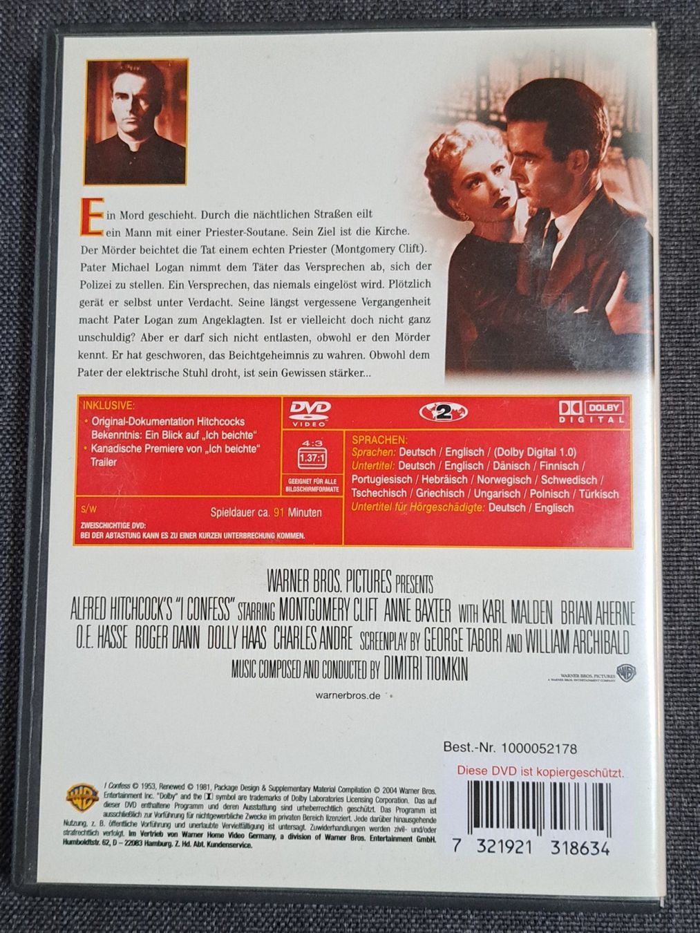 Tutti i DVDs: DVD Alfred Hitchcocks ''Ich Beichte'' mit Montgomery Clift – Usato da Unterseen venduto da Kanica 1