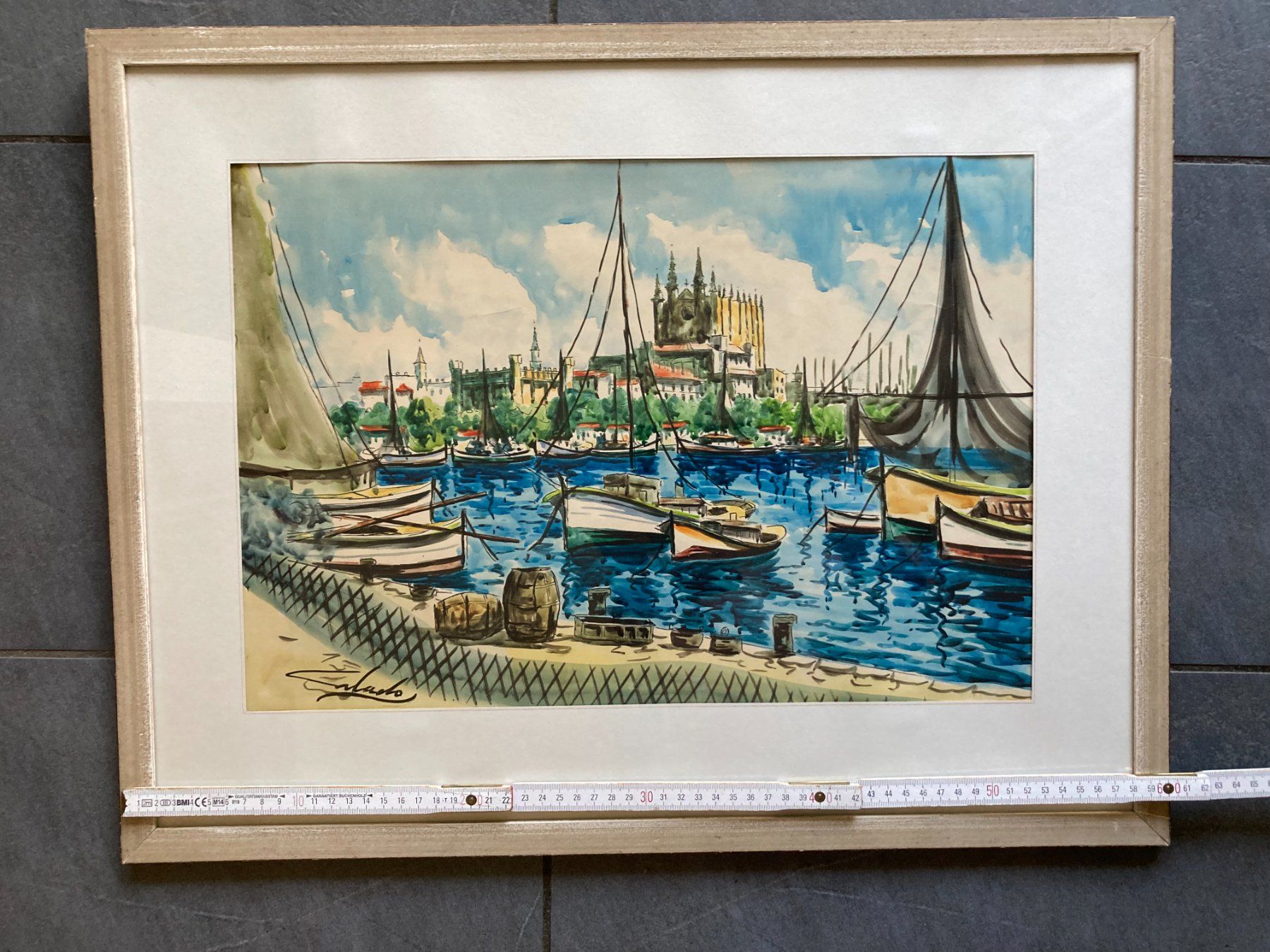 Dipinti: Gemälde Aquarell signiert – Usato da Subingen venduto da Etageren 7