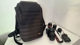 Canon EOS 90D Set mit 3 Original-Objektiven, Fotorucksack