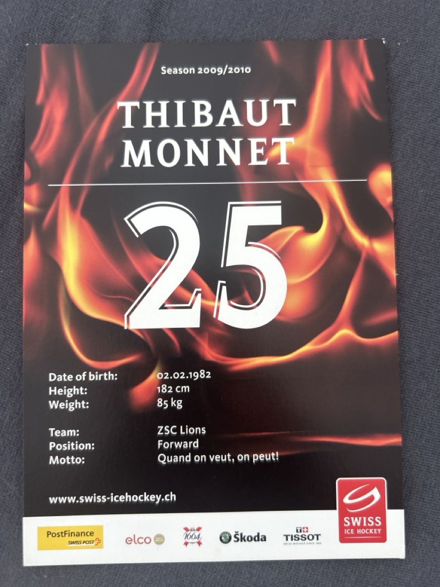 Autografi: Autogramm Thibaut Monnet Eishockey – Nuovo (secondo la descrizione) da Langnau im Emmental venduto da Iriss 1