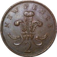 2 New Pence Grossbritanien 1971