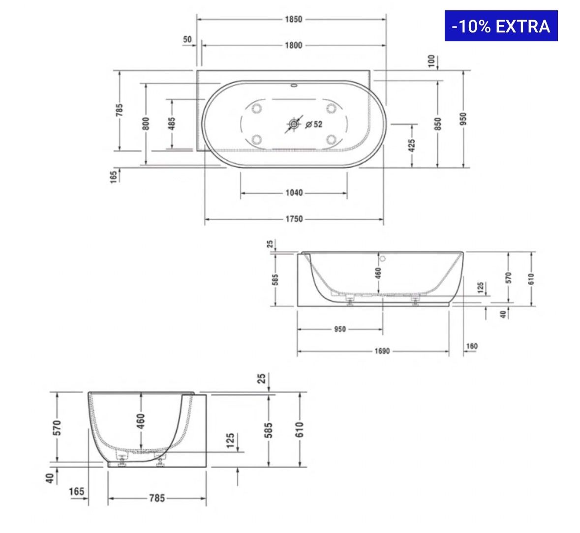 Vasche da bagno: Badewanne Duravit Luv Ecke Links – Nuovo (secondo la descrizione) da bolken venduto da zumba06 1