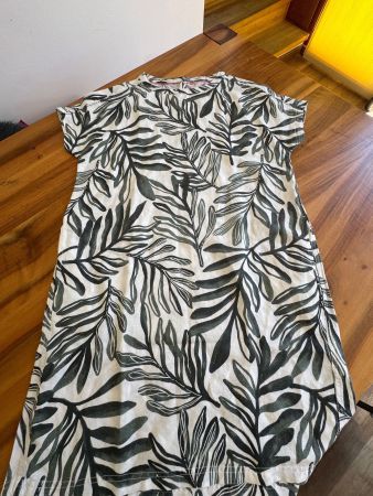 CECIL Traum Sommerkleid Leinen Blattmuster Gr. 36/S wie NEU
