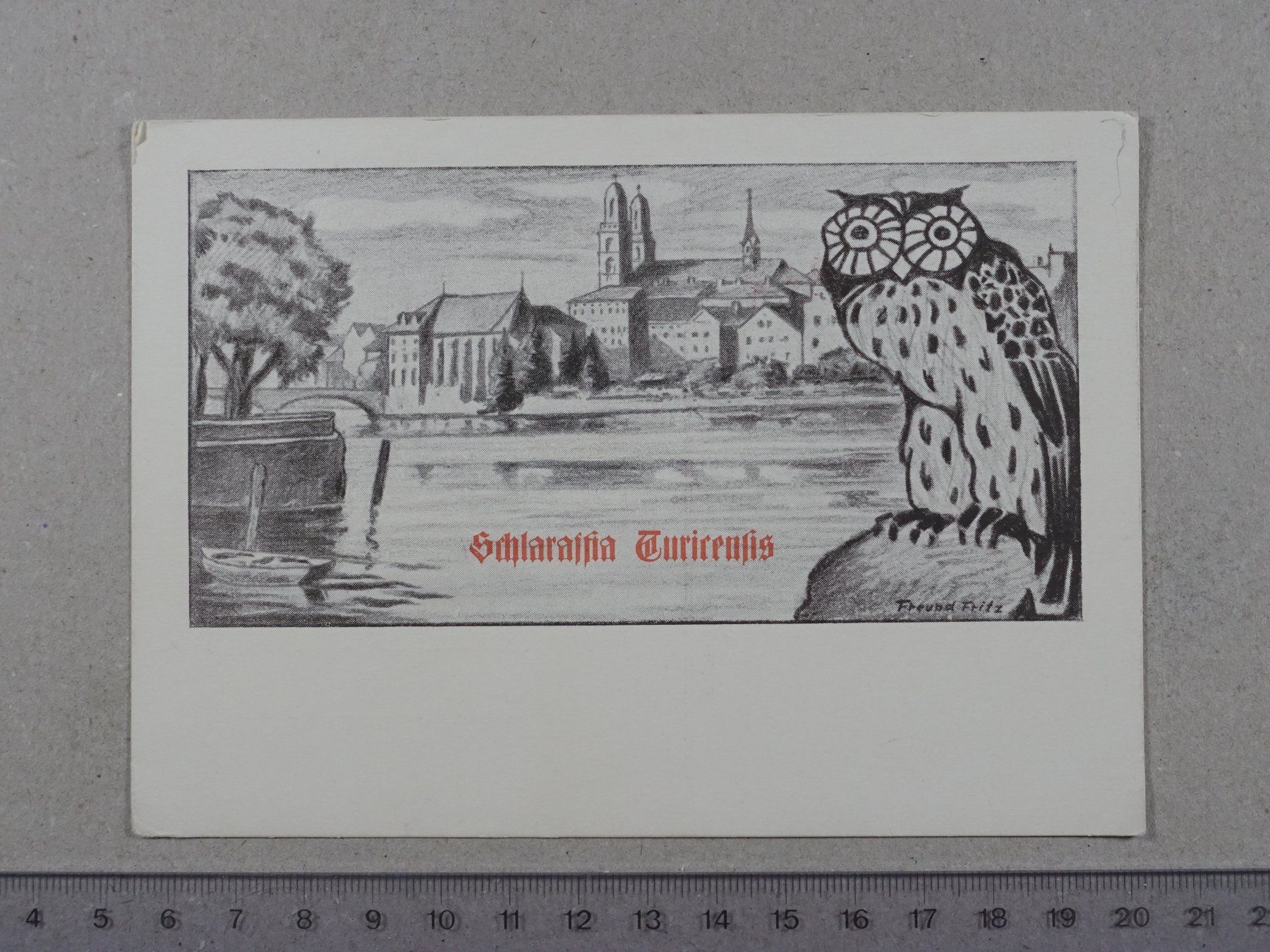 Ansichtskarten: Schlaraffia Turicensis, Zürich, Eule – Gebraucht aus Lenzburg von fh1