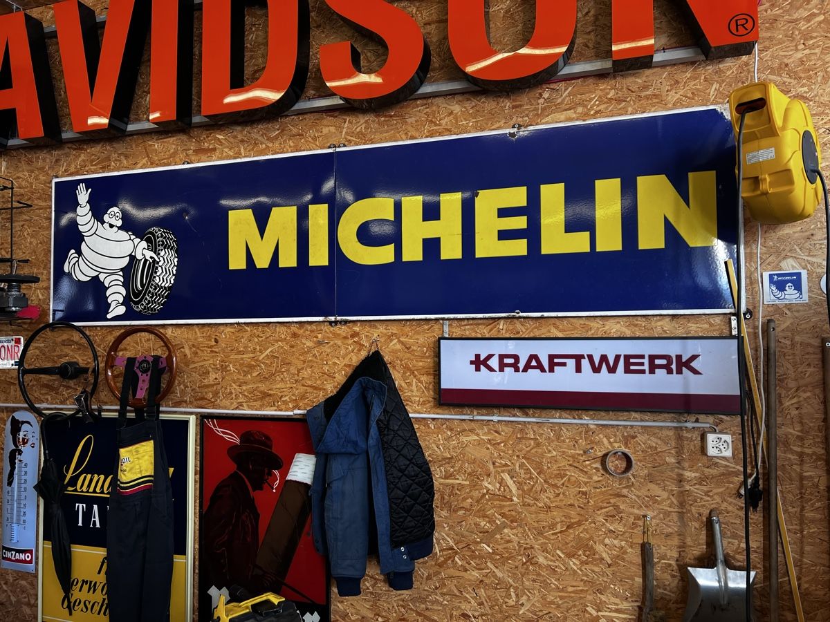 Michelin Insegne: Michelin Werbung 2,90 x 0,70 Emailschild – Usato da Immensee venduto da Mdin