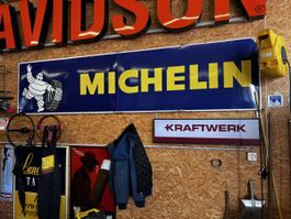 Michelin Werbung 2,90 x 0,70 Emailschild