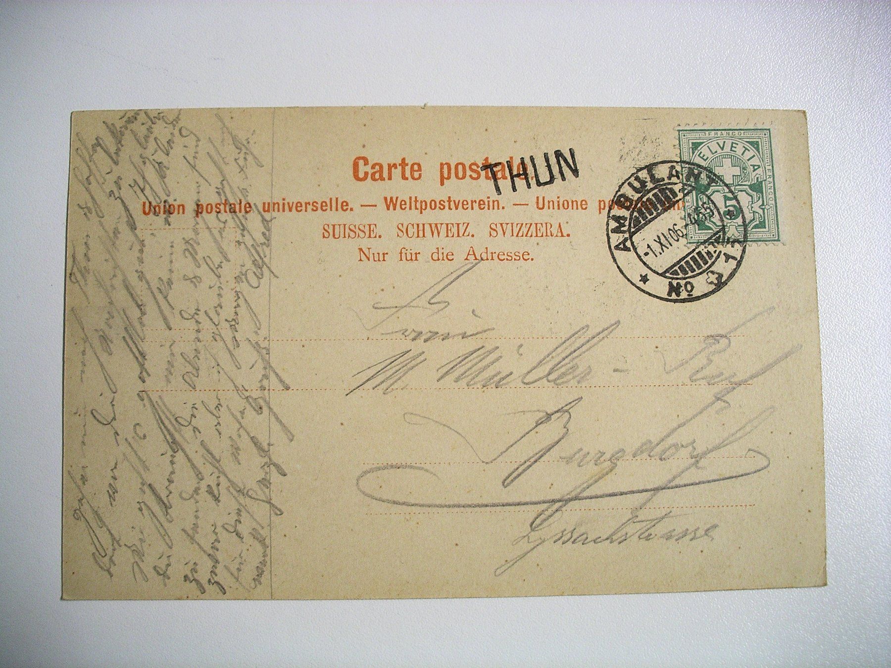 Cartoline postali: FotoAK TOFFEN, BahnSTempel THUN – Usato da Oberhofen am Thunersee venduto da luuping99 1