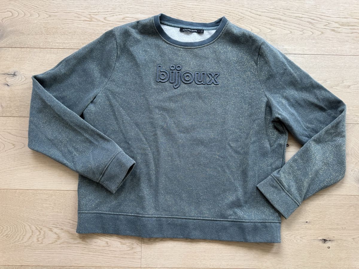 Maglioni & Felpe: Sweatshirt gris brillant "bijoux" Monoprix T2  – Usato da Zürich venduto da Irassa