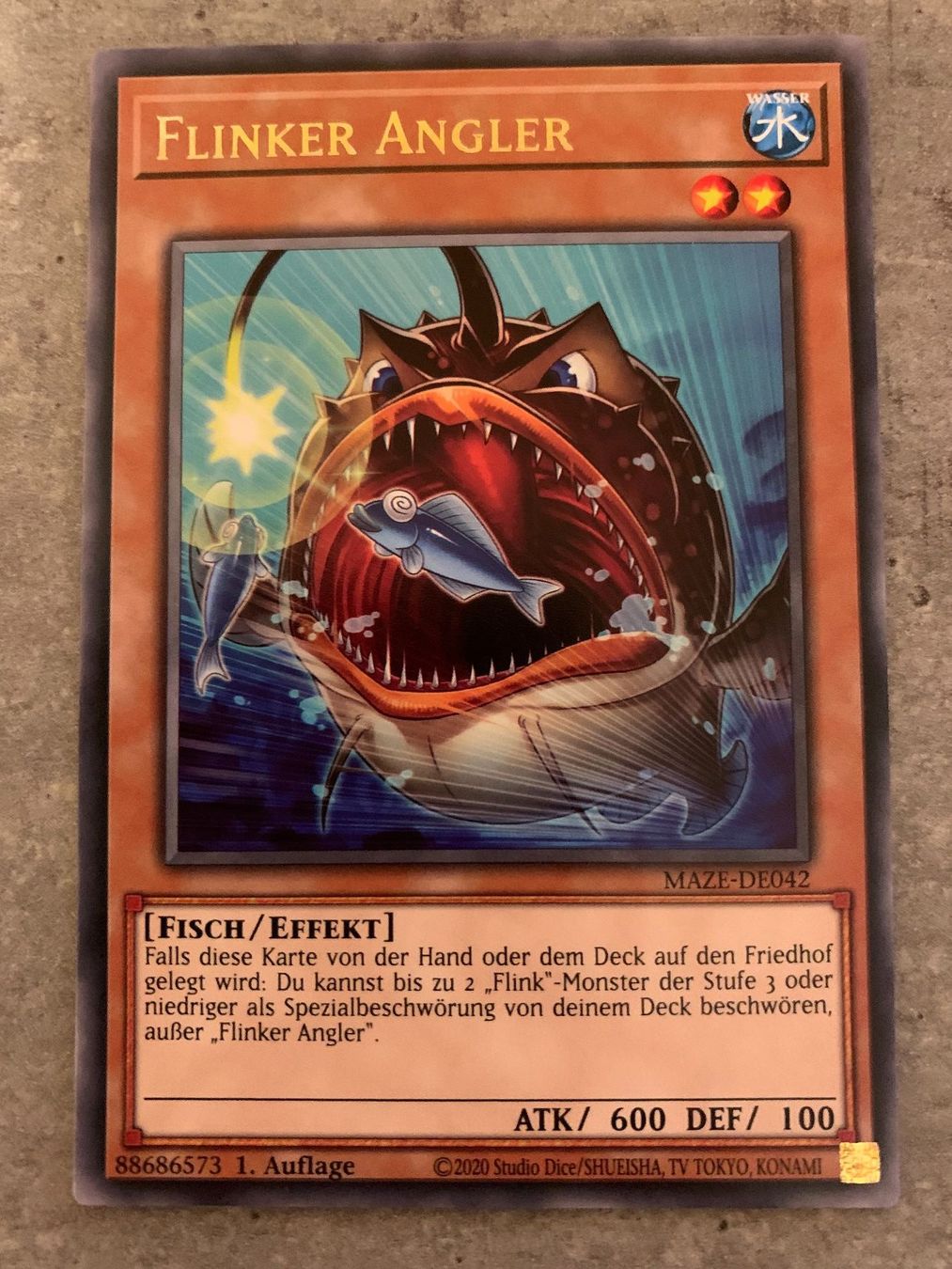 Yugioh Carte collezionabili: Flinker Angler, MAZE-DE042, Rare – Nuovo (secondo la descrizione) da Gränichen venduto da Pauli94