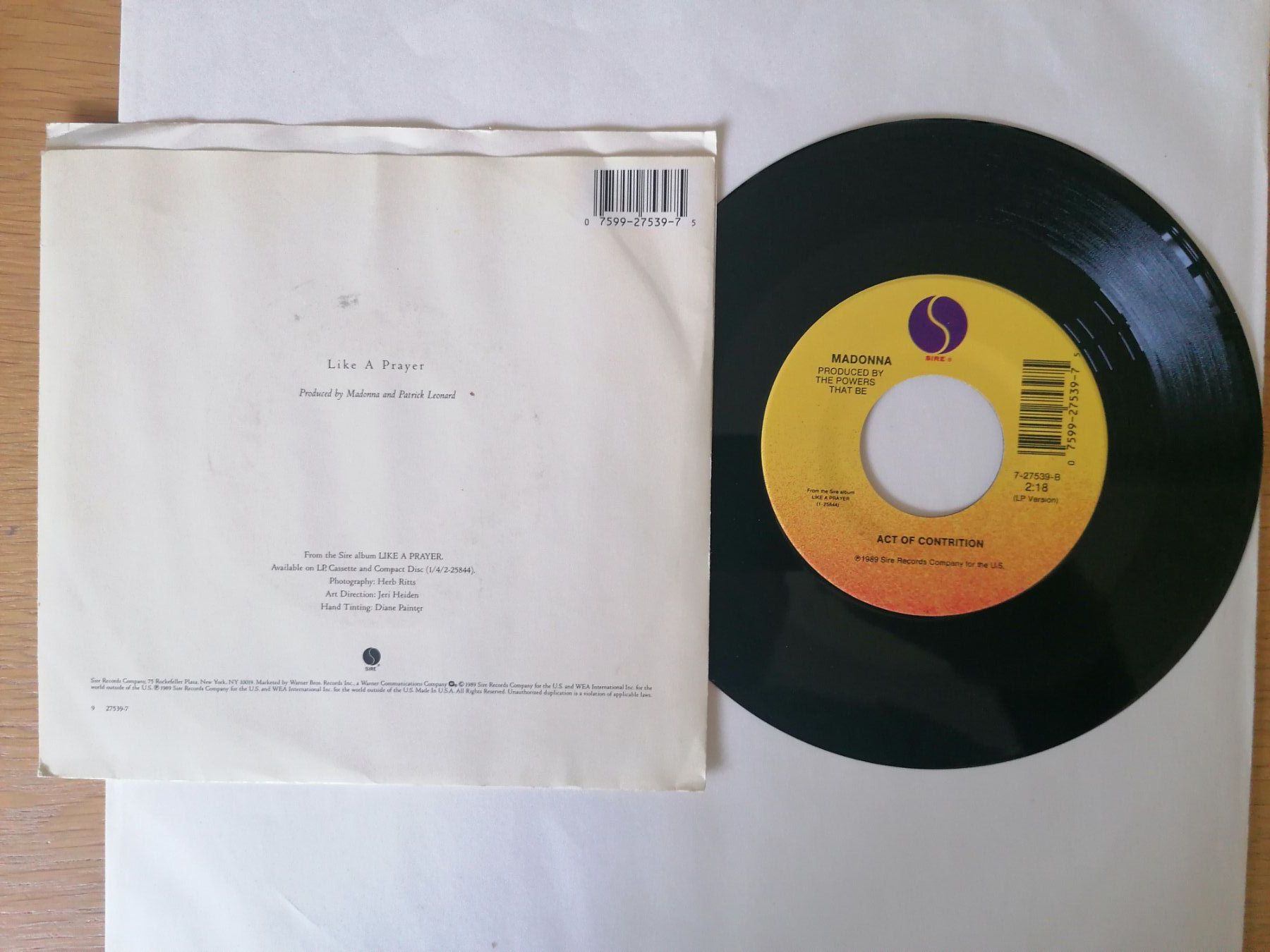 Dischi in vinile: Madonna - Like A Prayer Vinyl Single - – Usato da Beinwil am See venduto da Funkthesizer 1