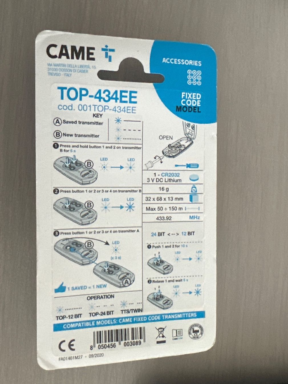 Fernbedienungen: Télécommande Came TOP-434EE – Neu und originalverpackt aus Monthey von sean0007 1