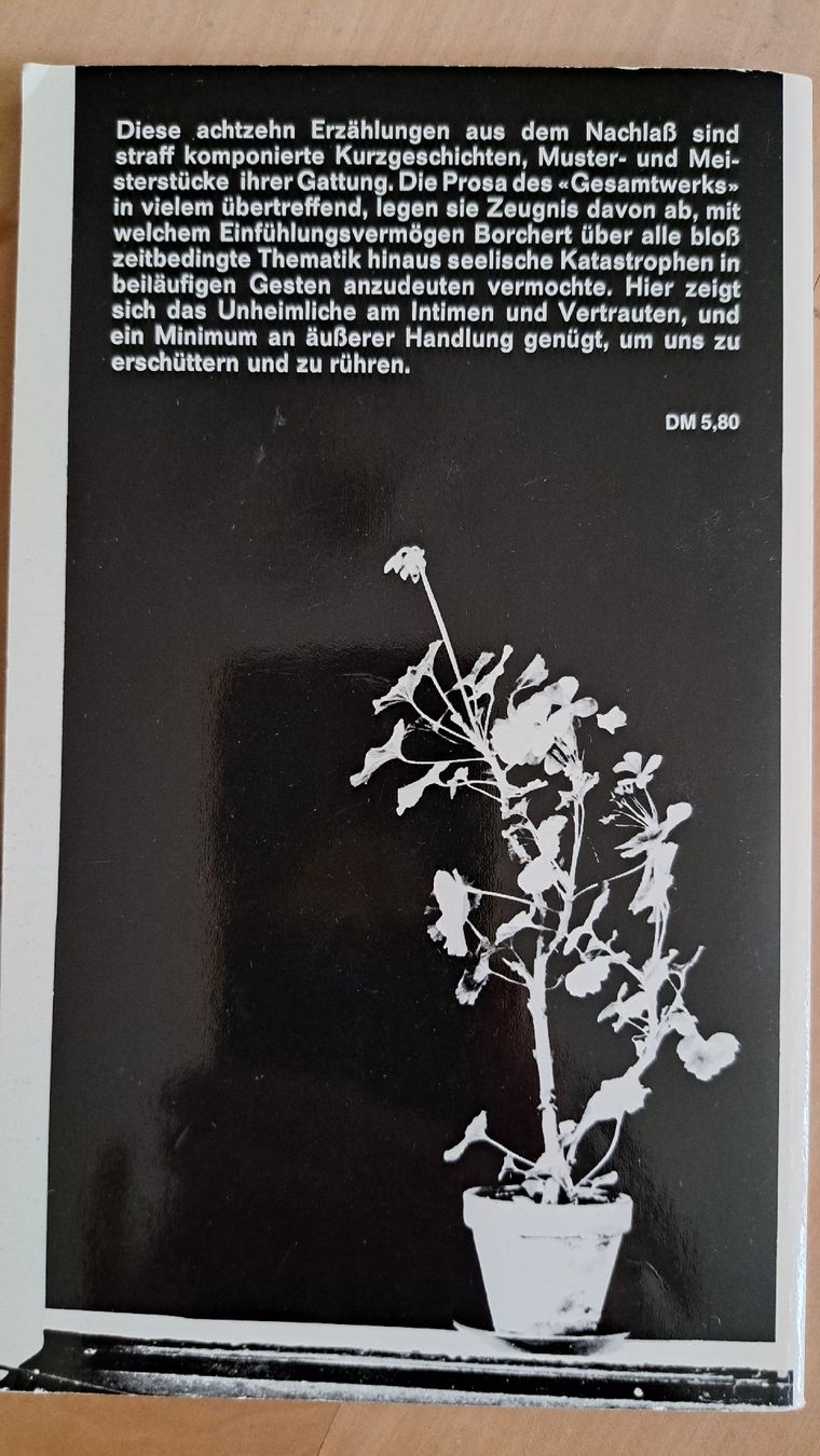 Bücher: Wolfgang Borchert - Die traurigen Geranien – Gebraucht aus Zürich von chusel 1