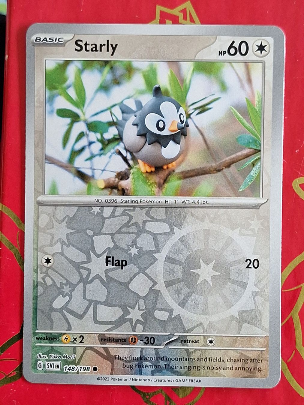 Pokémon Carte collezionabili: Starly - Pokemon Reverse Holo Scarlet Violet – Usato da Altstätten SG venduto da GGsGameshop