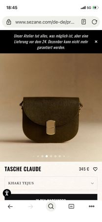 Sézane Tasche Claude Khaki Neu!