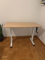 Stehpult höhenverstellbarer Schreibtisch weiss/holz