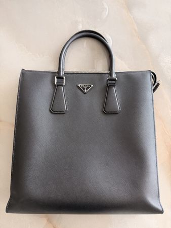 Prada Tasche Saffiano Travel Nero Damen Handtasche Leder
