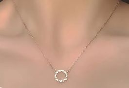S925-reines Silber 21k vergoldet Halskette