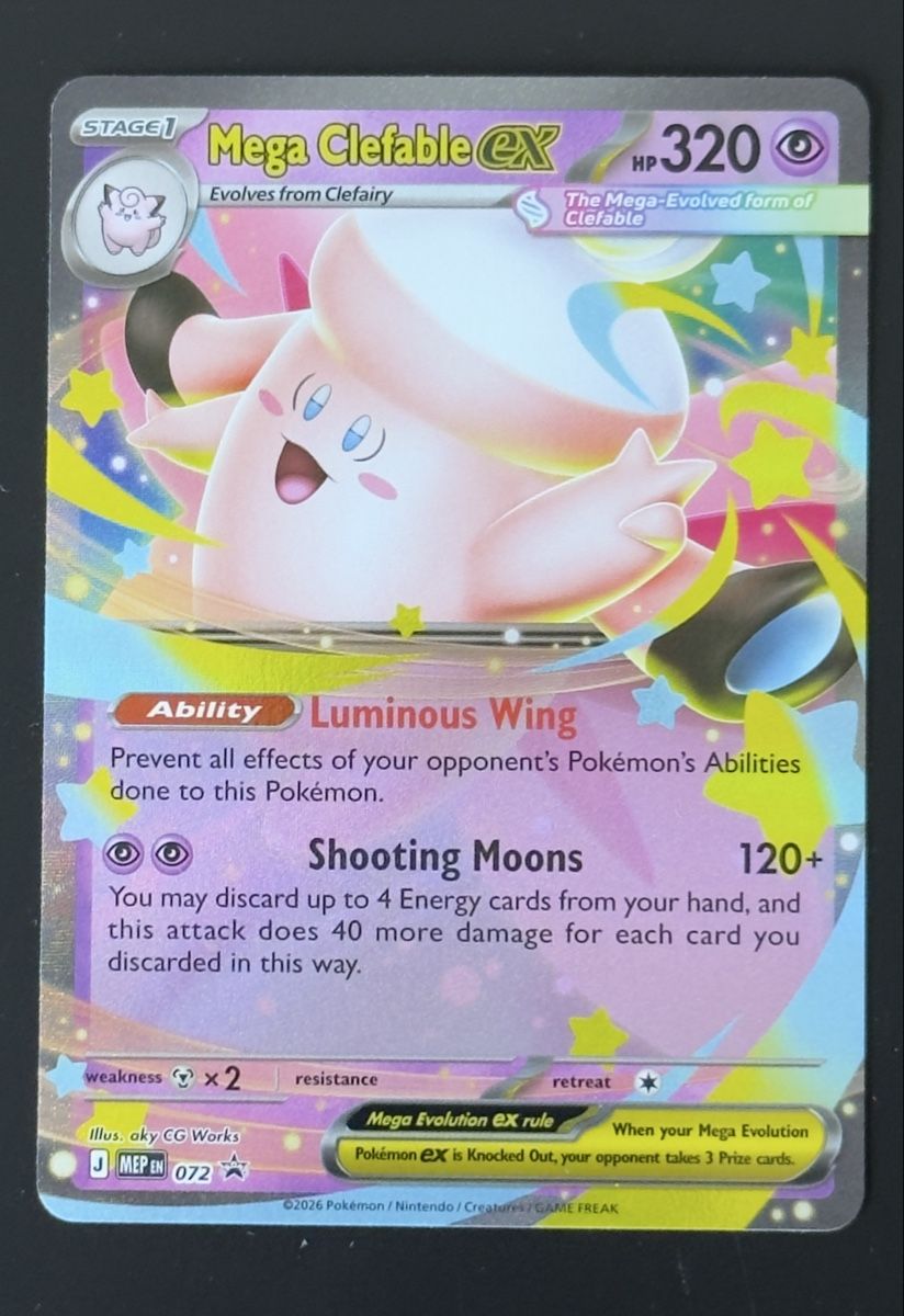Pokémon Carte collezionabili: Pokémon Karte Mega Clefable EX (2026) – Nuovo (secondo la descrizione) da Basel venduto da itsjules