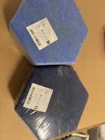 Hexagon Filz-Wandpaneele blau – 2 Sets neu