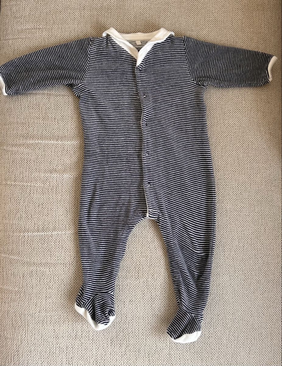Petit Bateau Strampler: Petit Bateau Strampler gestreift Grösse 74cm Baumwolle – Gebraucht aus Seedorf BE von Jeromebi