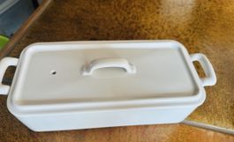 Auflaufform SMO Design weiss mit Deckel guter Zustand