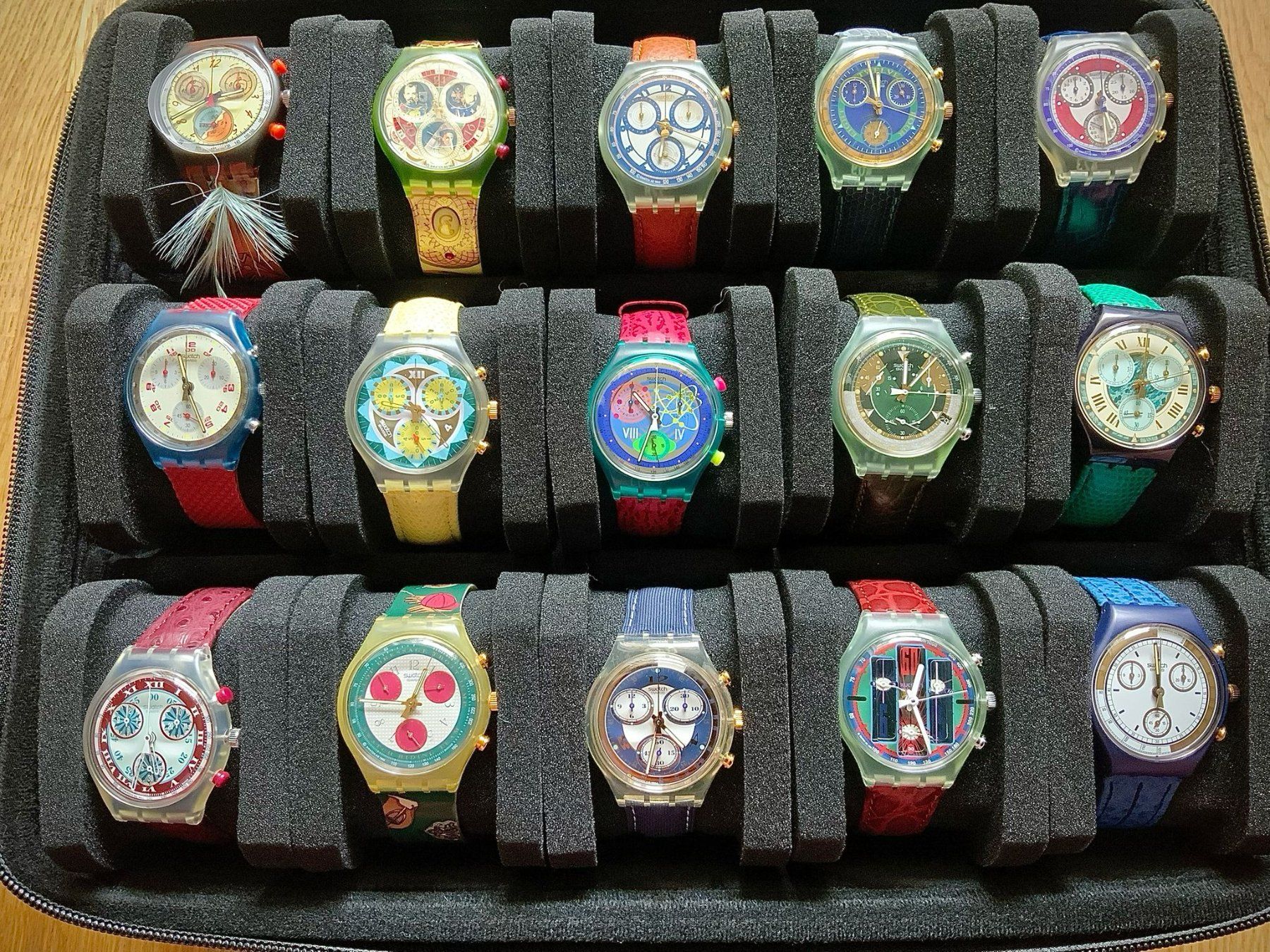 Swatch Uhren: Collection exceptionnelle de montres - 75 SWATCH collector – Neu und originalverpackt aus Bottens von Jafar55 2
