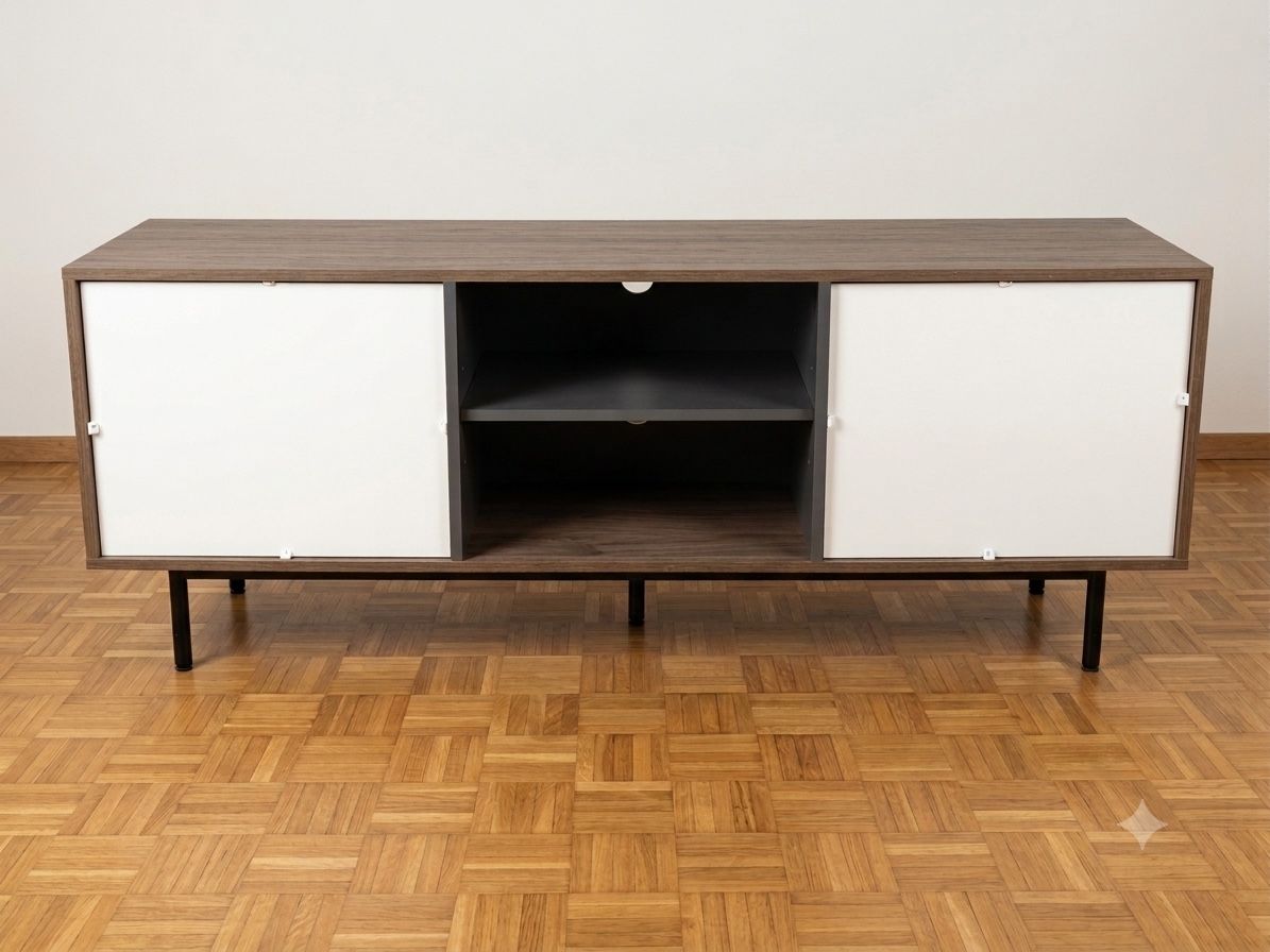 Mobili TV: Modernes TV-Möbel / Lowboard in Holzoptik & Anthrazit – Usato da Zürich venduto da Loris8 1