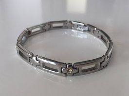 Stainless Steel Armband mit Strasssteinen