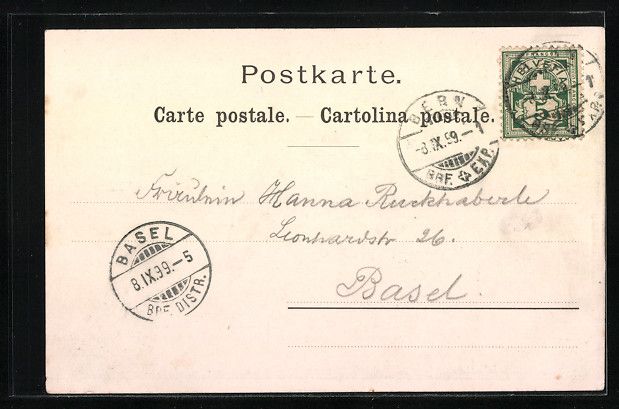Cartoline postali: Lithographie Bern, Panorama mit Brücke – Usato da Berlin venduto da bartko-reher 1