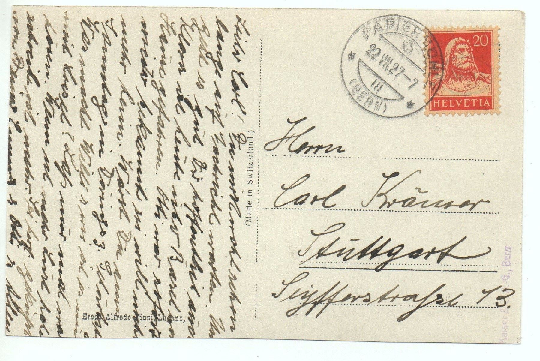 Cartes postales: BERN Welttelegraphen-Denkmal – D'occasion à Jona par philajona 1