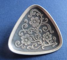 Vintage Brosche Silber 800, Blütenmotiv Blumen