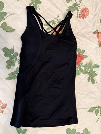 Gothic Sport Tanktop schwarz mit Riemen am Rücken XS 🖤🦇